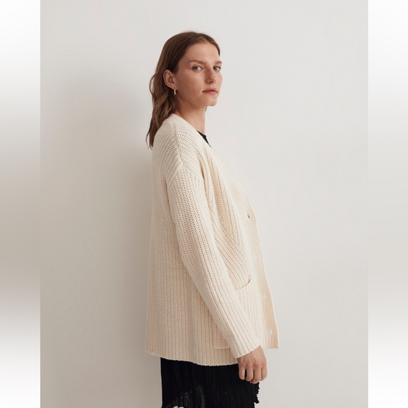 Madewell Textural-Stitch V-Neck Cardigan Sweater XXS - Picture 3 of 8